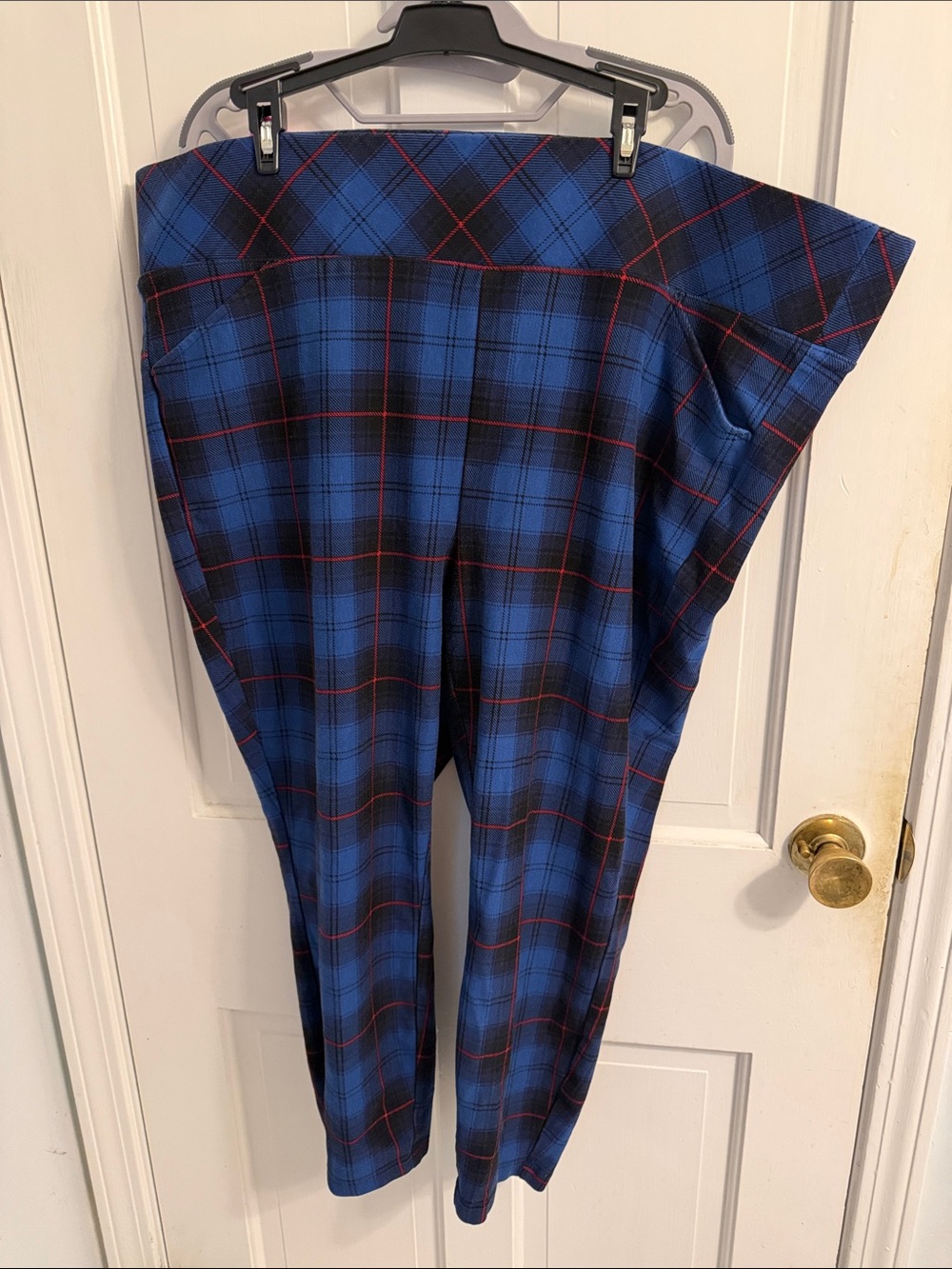 torrid Blue Plaid Studio Pixie Luxe Ponte Skinny Pant